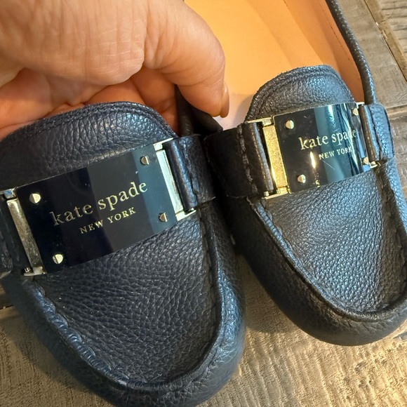 Kate Spade Navy Blue Leather Loafers . Size 7 - Picture 10 of 10